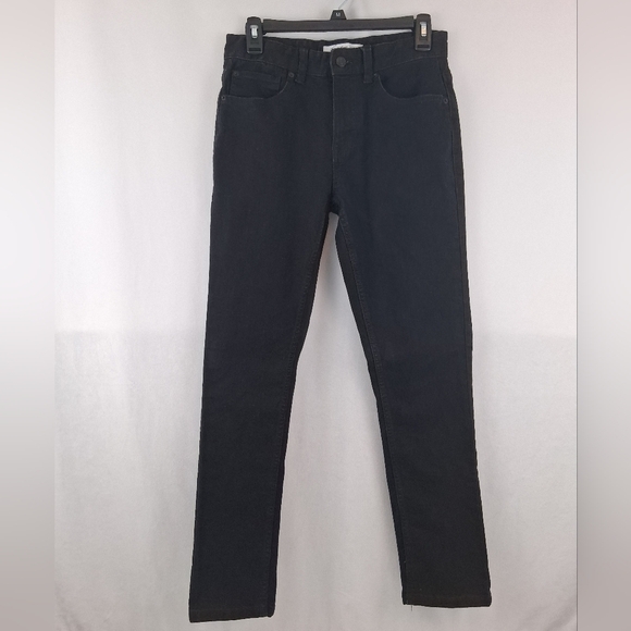 Calvin Klein Boys Slim Fit Straight Leg Black Jeans Sz14 - Picture 7 of 8